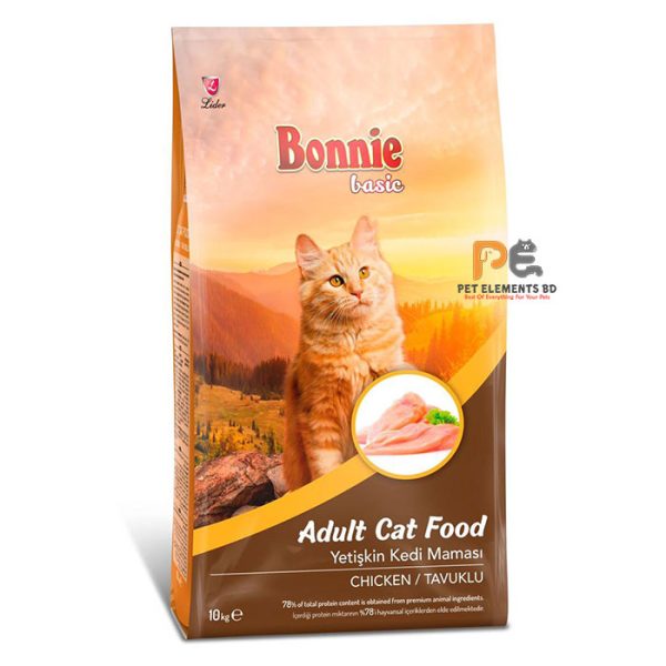 Bonnie Basic Adult Dry Cat Food Chicken 10kg