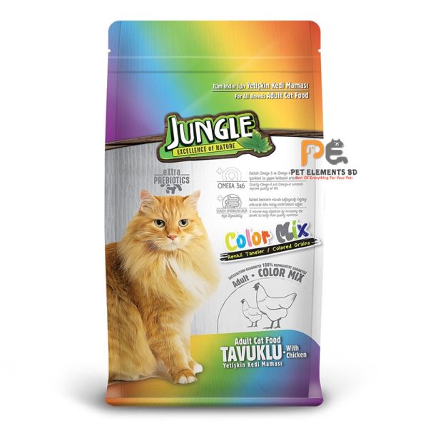 Jungle Adult Cat Food Color Mix Chicken 1.5kg