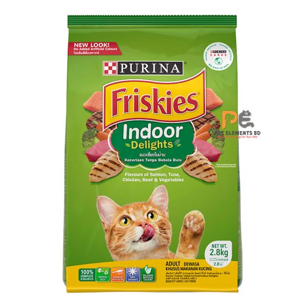 Purina Friskies Indoor Delights Adult Dry Cat Food 2.8kg