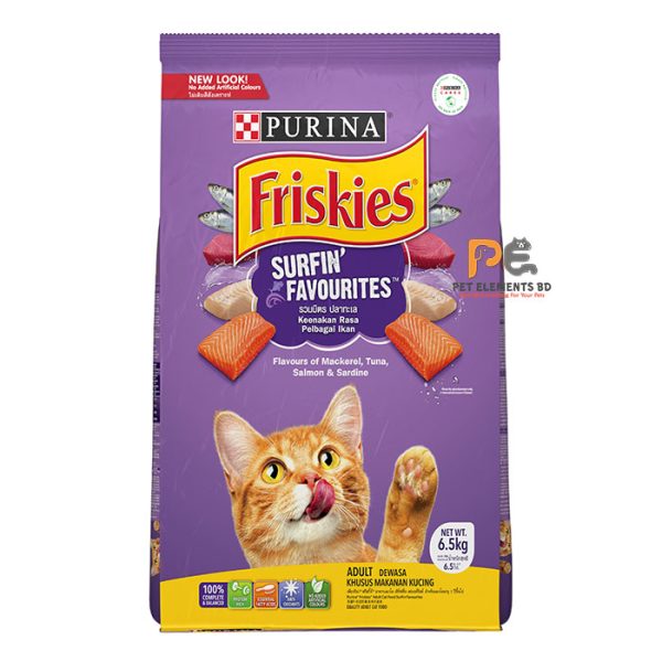 Purina Friskies Surfin Favourites Adult Dry Cat Food 6.5kg