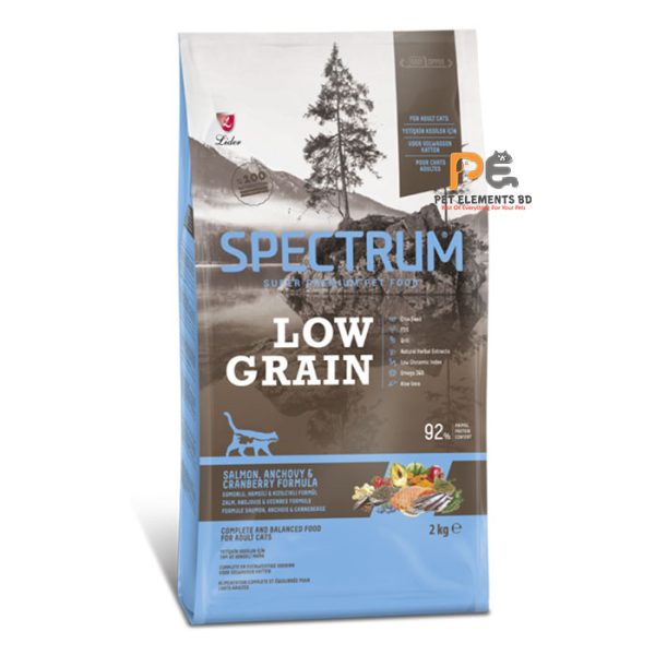 Spectrum Super Premium Low Grain Adult Dry Cat Food Salmon, Anchovy & Cranberry 2kg