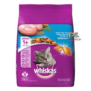 Whiskas Adult Dry Cat Food Ocean Fish 3kg