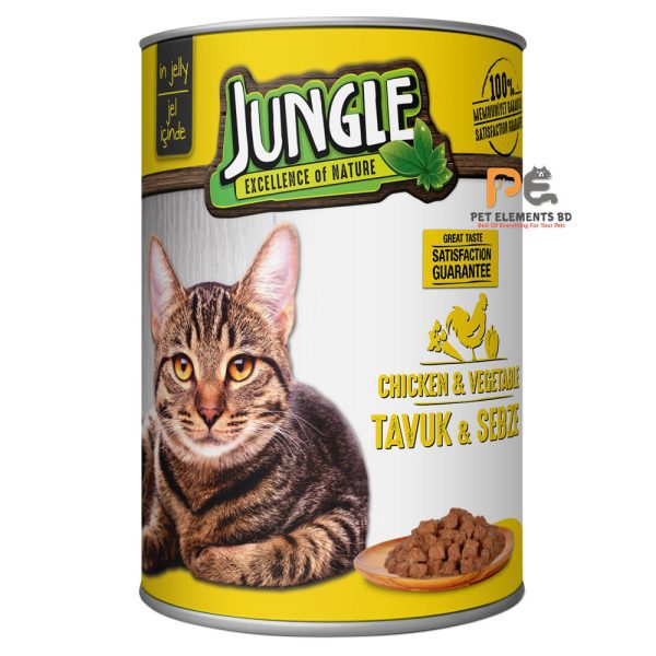Jungle Can Wet Cat Food Chicken & Vegetable In Jelly 400g