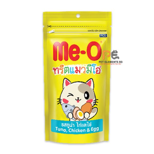 Me-O Cat Treat Tuna Chicken & Eggs Flavour 50g
