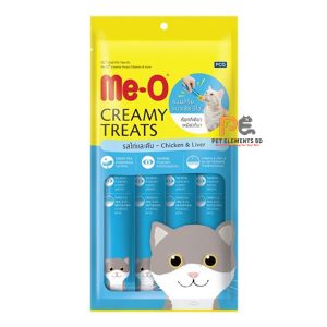 Me-O Lickable Creamy Cat Treat Chicken & Liver Flavour 4 x 15g