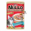 Nekko Pouch Adult Wet Cat Food Tuna Topping Kanikama In Gravy 70g