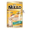 Nekko Pouch Adult Wet Cat Food Tuna Topping Salmon In Gravy 70g