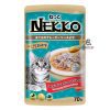 Nekko Pouch Adult Wet Cat Food Tuna Topping Shirasu In Gravy 70g
