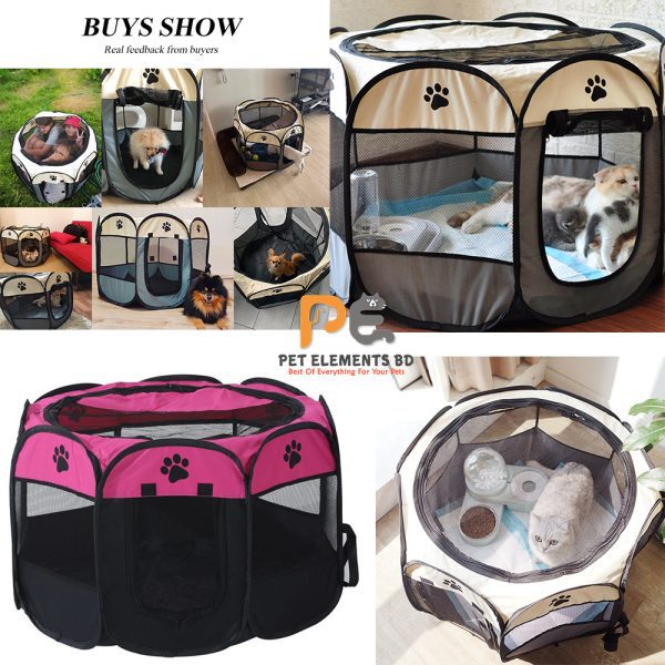 Portable Folding Pet Tent House For IndoorOutdoor Dog & Cat