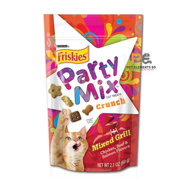 Purina Friskies Party Mix Cat Treat Grilled Saba Crunch 60g