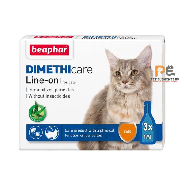 Beaphar DIMETHI Care Line-On Anti Tick & Flea Drop For Cats