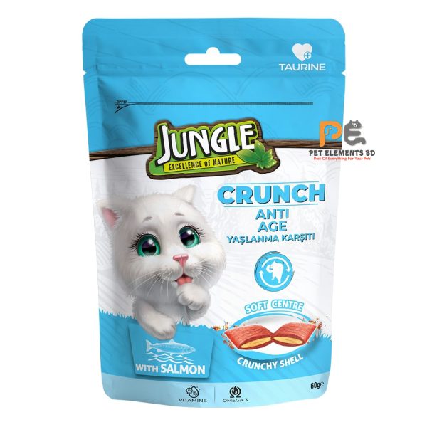 Jungle Crunch Dry Cat Treat Anti-Age With Salmon 60g