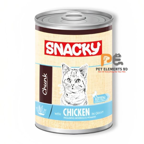 Snacky No Grain Kitten Can Chicken In Gravy 400g