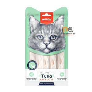 Wanpy Creamy Cat Treats With Tuna & Scallop 70g