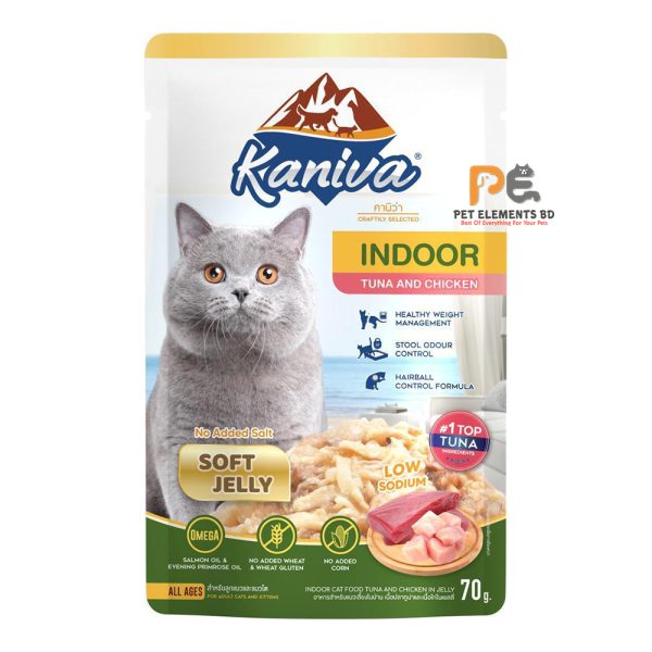 Kaniva Cat Pouch Indoor Tuna & Chicken In Jelly For Adult & Kitten 70g