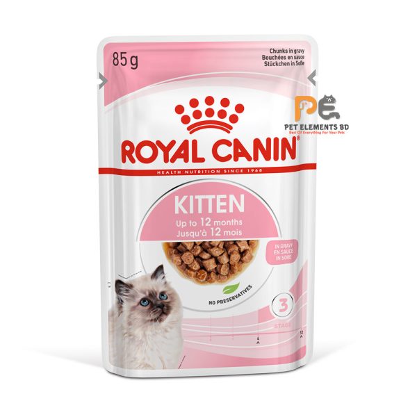 Royal Canin Kitten Pouch Chunks In Gravy 85g