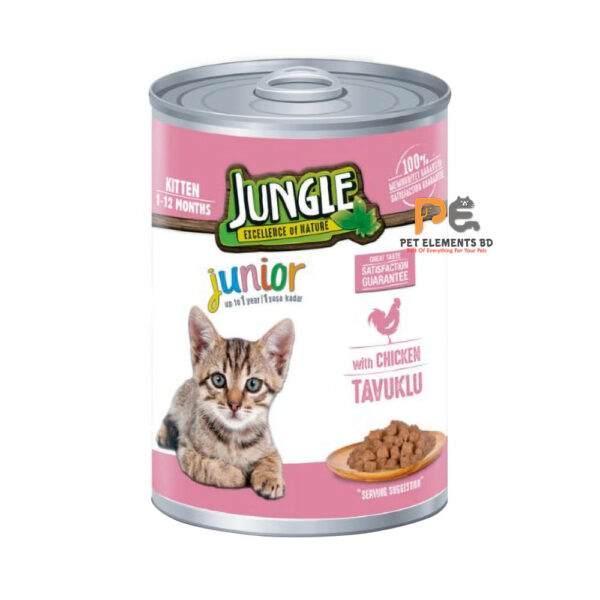 Jungle Kitten Can Chicken Chunks In Gravy 400g