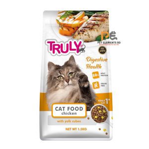 Truly Digestive Health Grain Free Adult Dry Cat Food Chicken With Egg Yolk Cubes 1.5kg