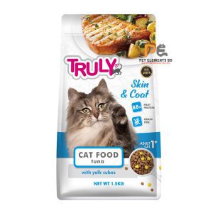 Truly Skin & Coat Grain Free Adult Dry Cat Food Tuna With Egg Yolk Cubes 1.5kg