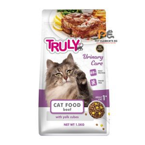 Truly Urinary Care Grain Free Adult Dry Cat Food Beef With Egg Yolk Cubes 1.5kg