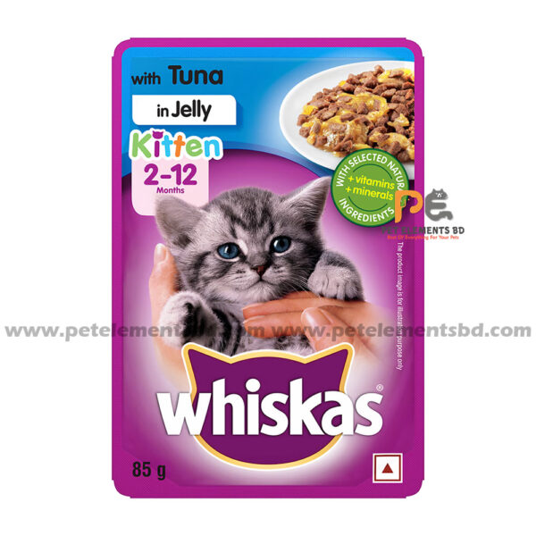 Whiskas Pouch Kitten Wet Food Tuna In Jelly 85gm