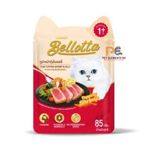 Bellotta Adult Pouch Wet Cat Food Tuna Topping Shrimp In Jelly 85g