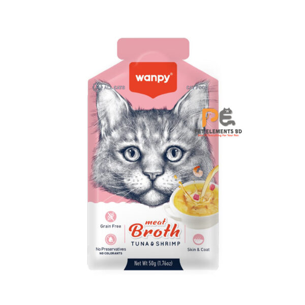 Wanpy Meat Broth Tuna & Shrimp For Cats 50g
