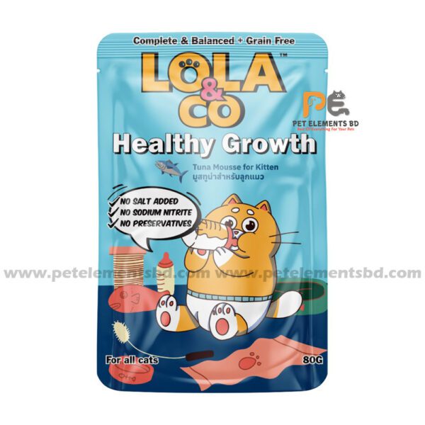 Lola & Co Healthy Growth Pouch Tuna Mousse For Kitten 80gm