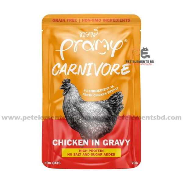 Pramy Carnivore Cat Pouch Chicken In Gravy 70gm