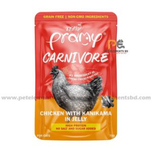 Pramy Carnivore Cat Pouch Chicken With Kanikama In Jelly 70gm